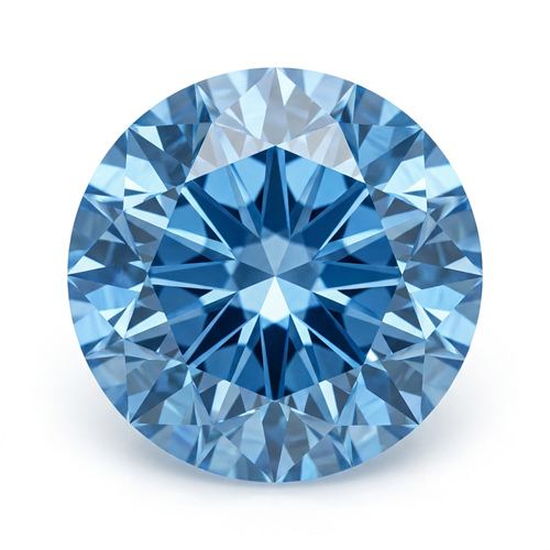 Cremare Diamantbestattung Rund blau